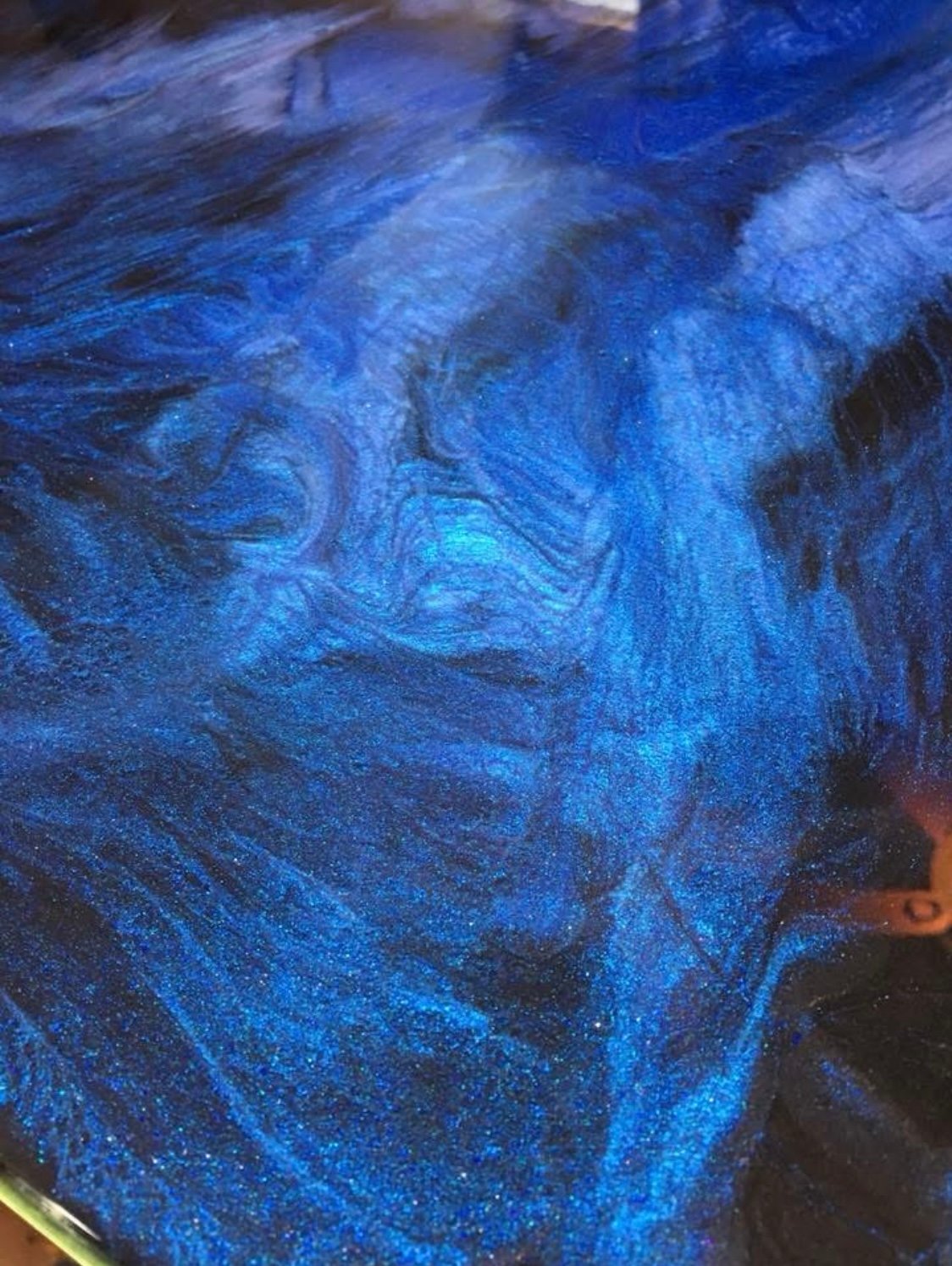 Epoxy with dry powder pigment